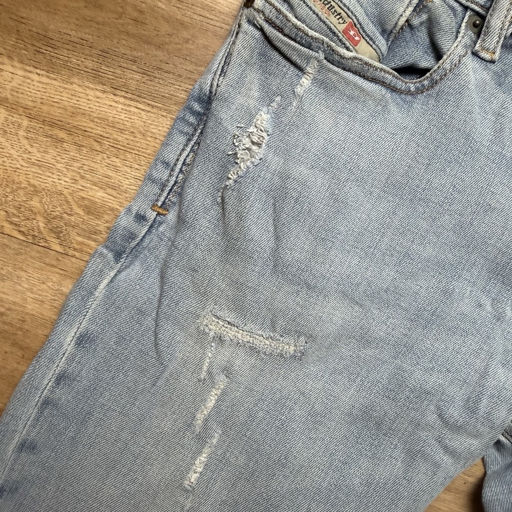 Diesel Sleenker Jeans Men 28x32 Blue Slim Skinny Stretch Light Wash Thrash 086AT - Picture 7 of 16